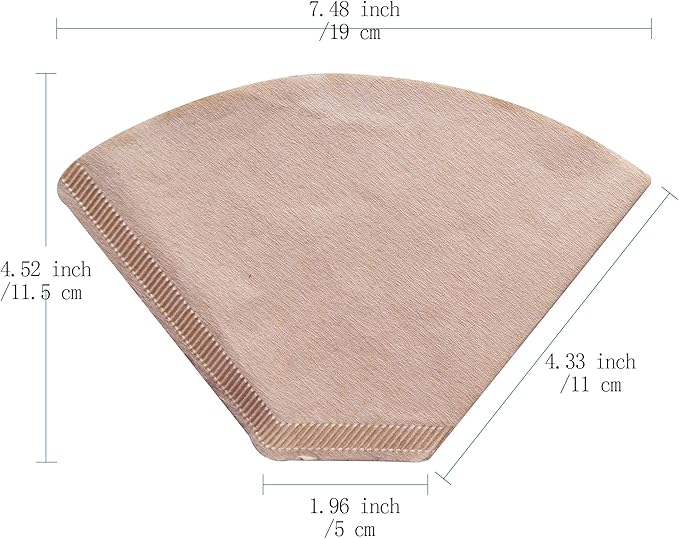 Cone Coffee Filters #4, Coffee Filters 4 Cone Paper Unbleached, Number 4 Coffee Filter 8-12 Cup, Size 4 Paper Filter, Compatible with Ninja Coffee Maker and Cuisinart Coffee Maker, 100 Count