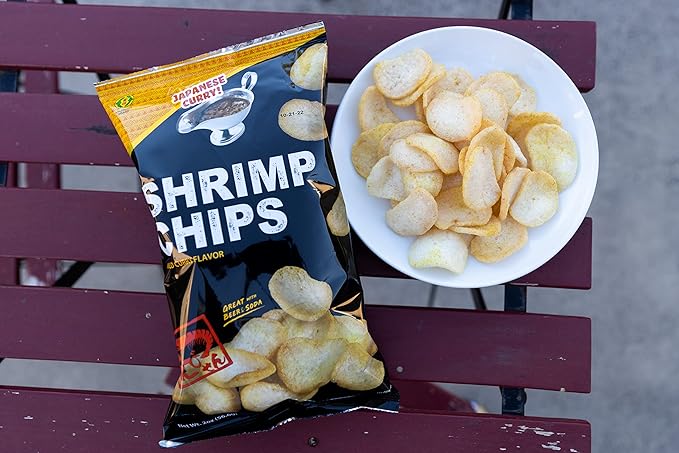 Kinjirushi Authentic Japanese Curry Flavor Shrimp Chips(3 Pack) (2 oz)/Snacks/Chips/Japanese/Asian Snacks/Food/Kinjirushi Brand
