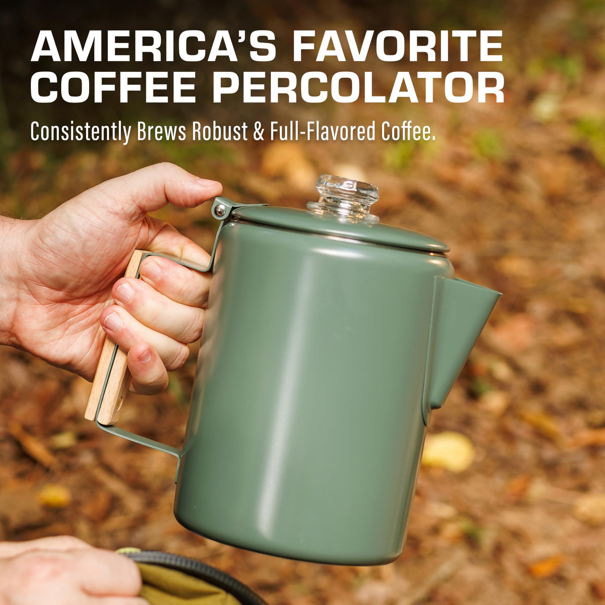 COLETTI Bozeman Color Series Percolator Coffee Pot — Camping Coffee Makers — Camping’s Favorite