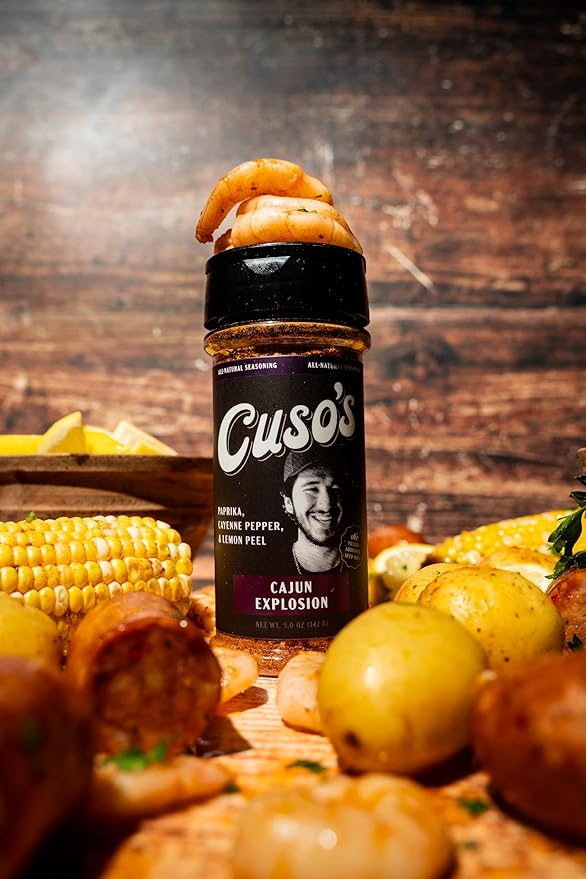Cuso Cuts Cajun Seasoning - Authentic Louisiana Blend for Chicken, Seafood, Jambalaya & Gumbo - All Natural, Non-GMO, No Filler Spice Blend for Grilling & Cooking - 5 oz bottle