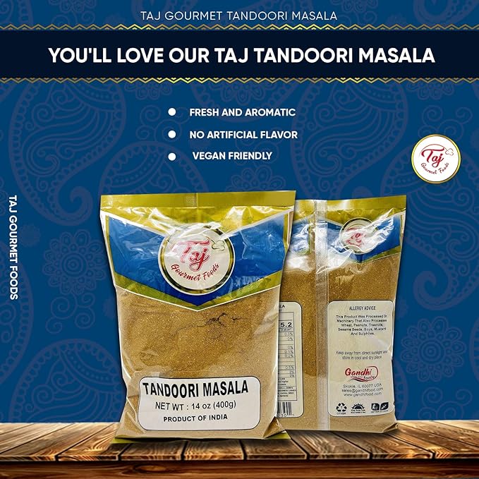 TAJ Tandoori Masala (Indian Spice Blend), 16-Ounce
