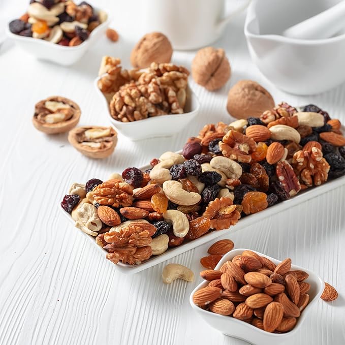 Yupik Raw Mix Nuts, 1 lb, Premium Natural Mixed Nuts with Almonds, Walnuts, Pistachios, Cashews, and Brazil Nuts, Healthy Snack,Brown (Pack of 6)