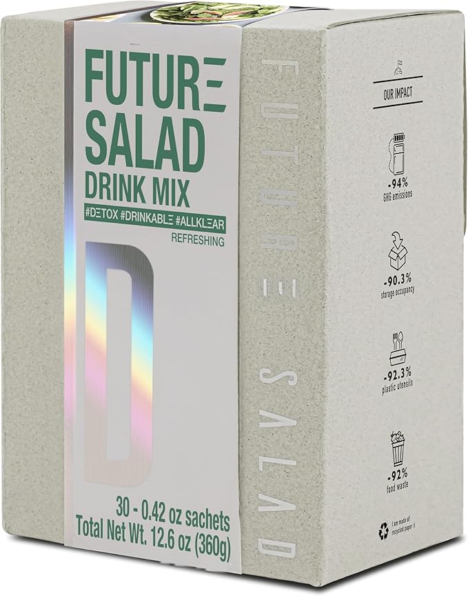 High-Fiber Drink Mix ??5 Salads in One, Moringa & Superfood Blend, Vegan, Nutrient-Rich, 30 Packets