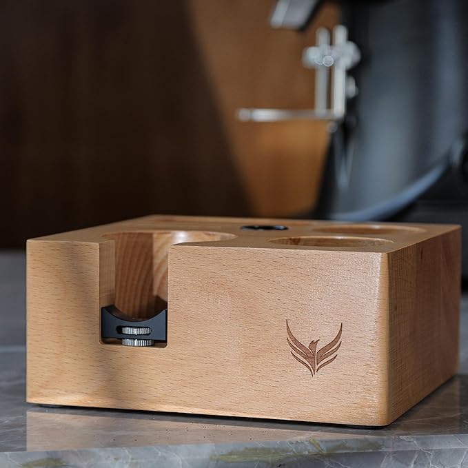 58mm Compact Espresso Tamping Station V3 ??Portafilter Stand and Coffee Accessories Organizer for Espresso Machines with Tamper Holder, Distributor Slot, and Multi-Accessory Storage