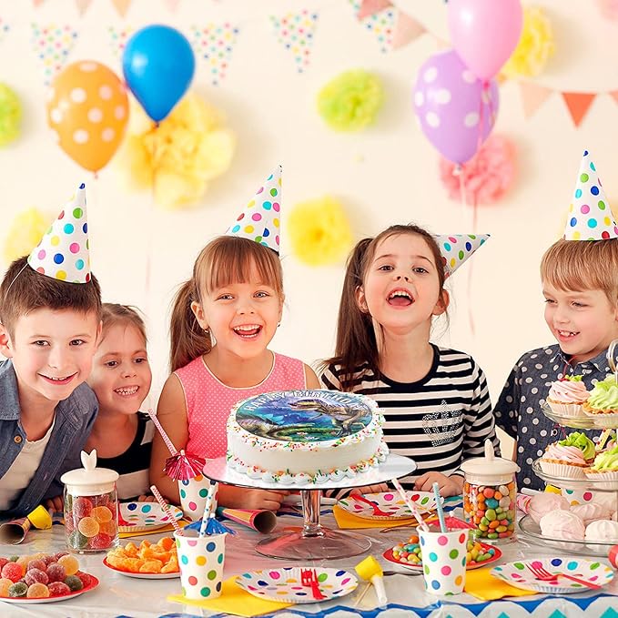7.5 Inch Edible Cake Toppers ??Dinosaur New Themed Birthday Party Collection of Edible Cake Decorations