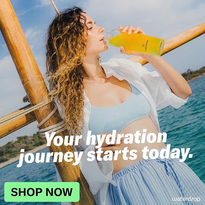 Waterdrop Hydration Cubes with Vitamin C, B3, B5 & Electrolytes, Orange, Lemon & Grapefruit Flavor