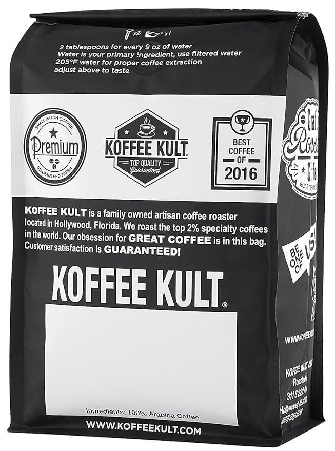 Koffee Kult Colombian Medium Roast Coffee Beans 100% Single Origin Colombia Arabica Whole Bean (Whole Bean, 32oz)