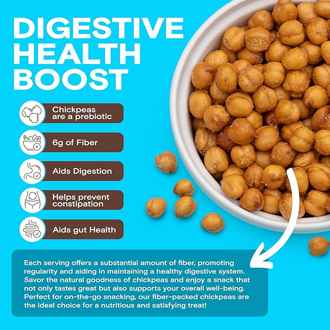 BIENA Chickpea Snacks - Crunchy Roasted Chickpeas - High Fiber Vegan Protein Snacks for Adults and Kids - 4-Pack, 5 Ounce Bags - Sea Salt