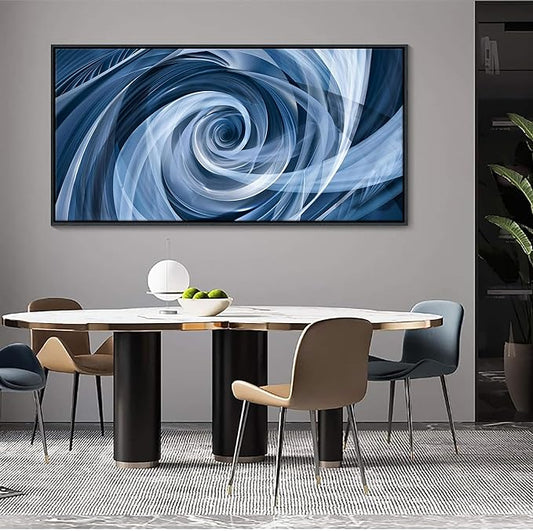 YDYSUNE Abstract art painting blue pictures wall decor white background modern artwork decoration living room bedroom kitchen 29x58inches