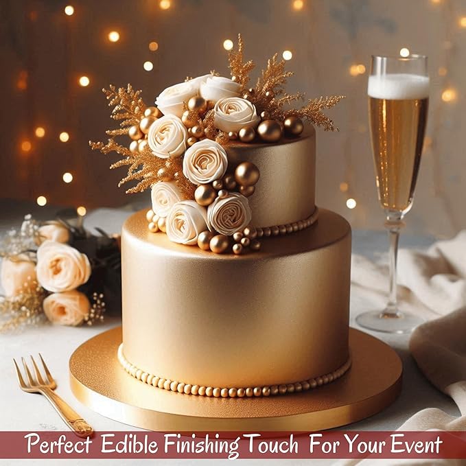 Confect Metallic Champagne Gold Fondant | Christmas Fondant | Edible Fondant | Chefs Choice Fondant for Cake Decorating | Fondant for Cake | Vegan, Gluten-Free, Nut-Free, Palm Oil-Free – 8.8 Oz