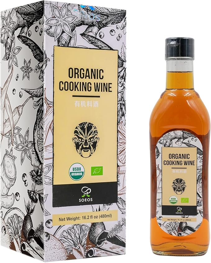 Soeos Organic Shaoxing Chinese Cooking Wine, 16.2 Oz (480 Ml)