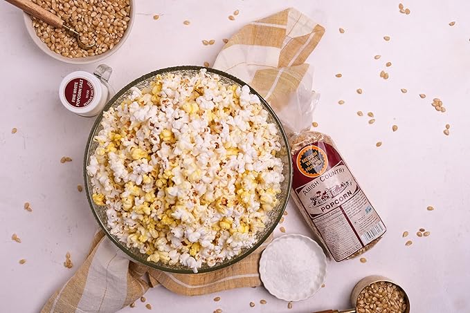 Amish Country Popcorn | 1 lbs Bag | Medium White Popcorn Kernels | Old Fashioned, Non-GMO and Gluten Free (Medium White - 1 lbs Bag)