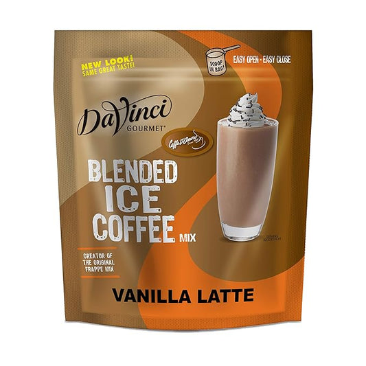 DaVinci Gourmet Vanilla Latte Blended Iced Coffee Mix, 3 Pound (Pack of 1)