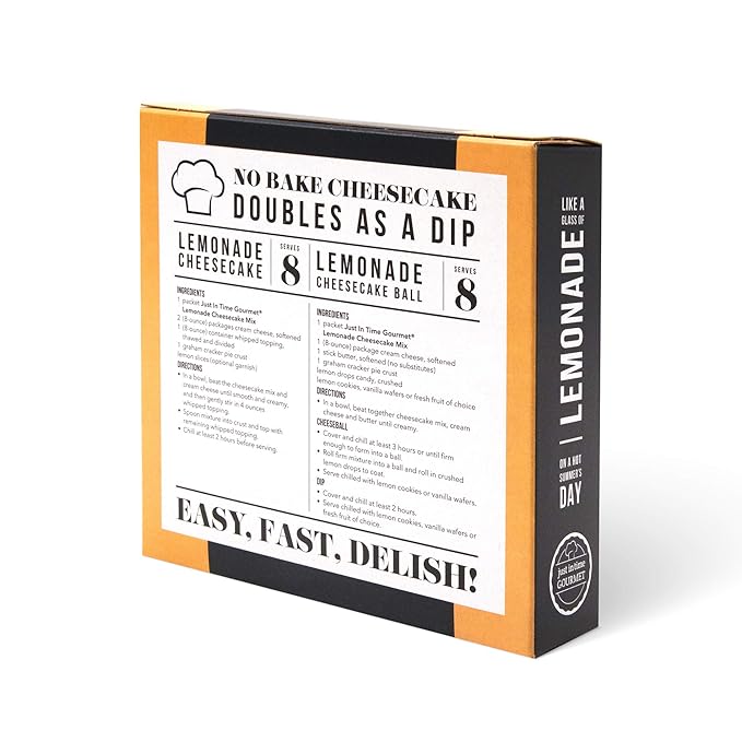 Just In Time Gourmet Lemonade Cheesecake Mix (1 mix in box)