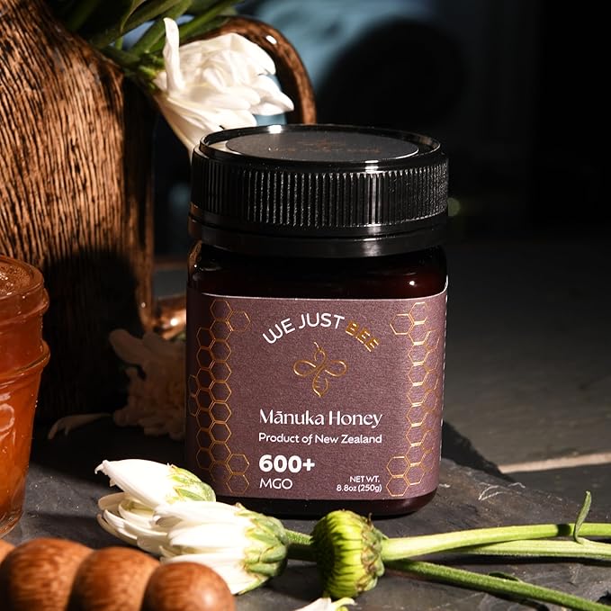Raw Manuka Honey MGO 600+ | Premium New Zealand Honey – Supports Wellness with Natural Properties | 100% Pure, Sustainably Sourced | Ideal for Tea, Toast, & More – 250g/8.8oz