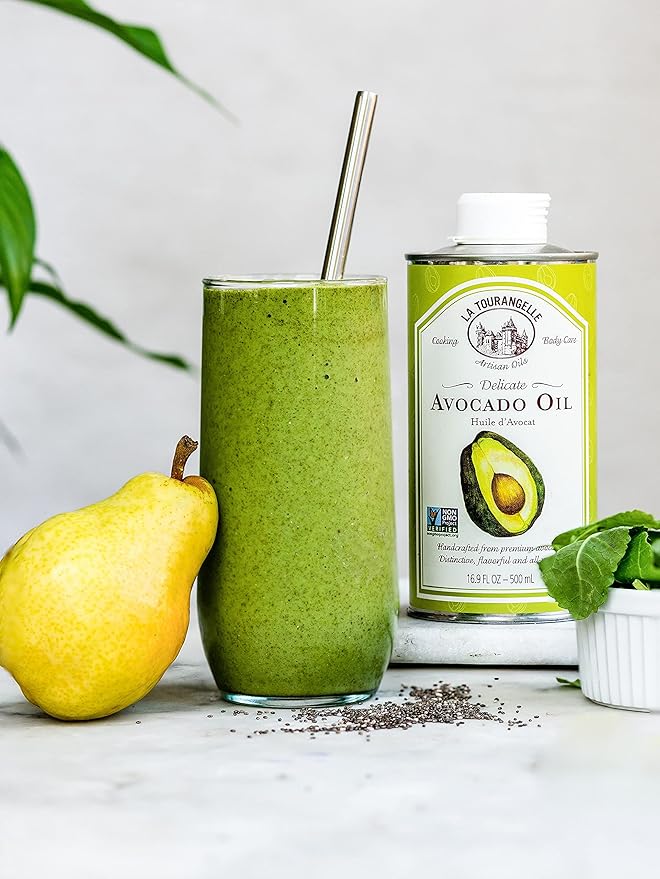 La Tourangelle, Avocado Oil, Handcrafted from Premium Avocados, Great for Cooking, as Butter Substitute, and for Skin and Hair, 8.45 fl oz