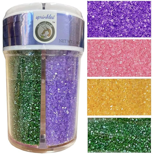 Sentovac 4-Colors Sanding Sugar for Baking Edible Sparkling Sugar Sprinkles Coarse Sugar Crystals for Baking Cake Cookie Cupcake Topper Ice Cream Decoration Supplies竊늁urple Yellow Green Pink竊?"<div>