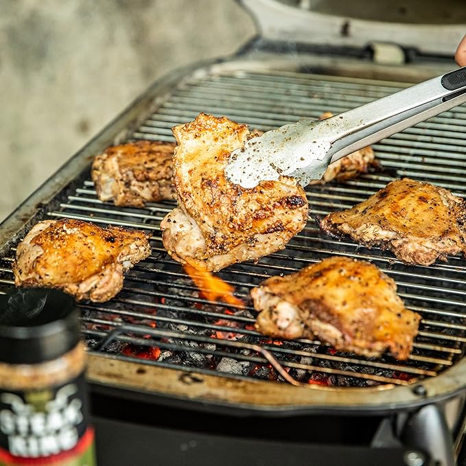 Fire & Smoke Society Steak King Steak Seasoning | BBQ Rubs for Smoking and Grilling Meat | Filet Mignon, Ribeye, Beef, Lamb and Burgers | BBQ Rubs and Spices | Black pepper, Fennel, Oregano, Pink Peppercorns | XL 11.5 oz