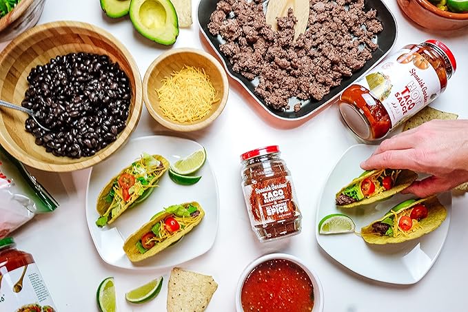 Spanish Gardens Taco Seasoning — All-Purpose Dry Seasoning for Authentic Mexican Food — Original Family Recipe for Tex Mex Food (6 Oz)