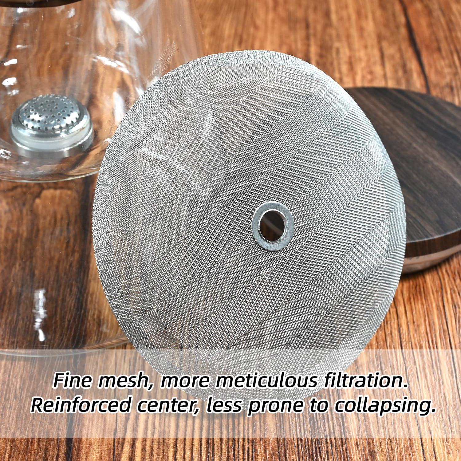 6 Pack French Press Filter Replacement Screens, 4 Inch Stainless Steel Mesh