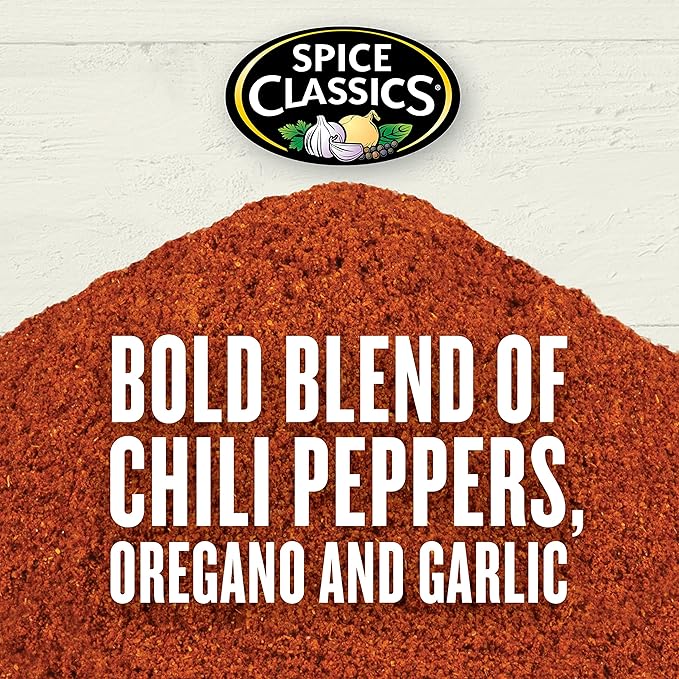 Spice Classics Chili Powder, 16 oz - One 16 Ounce Container of Ground Chili Powder Made from Chili Peppers, Oregano, and Garlic Perfect for Mexican or Southwest-Inspired Dishes
