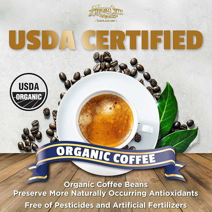 Mt. Whitney Organic French Roast, Dark Roast, Low Acid Coffee (Whole Bean, 12 Oz)