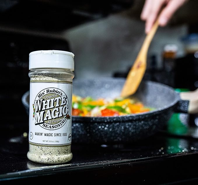 Gourmet All-Purpose Seasoning (5 oz.) ??4-Pack Original White Magic Dry Rub Spice Powder Best Served on Seafood, Vegetables, Grilled Chicken, Boneless Pork Chops, and Popcorn