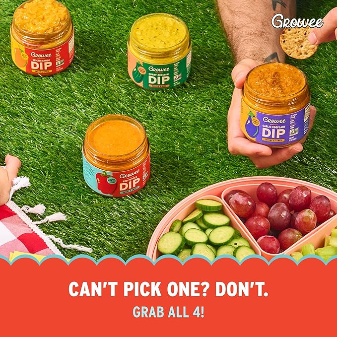 Growee Vegan Red Pepper Dip & Spread (2 Pack) ??Dairy-Free Queso & Dressing Alternative ??Nut-Free, Gluten-Free, Soy-Free and Plant-Based ??Use as Hummus, Shakshuka Sauce & Grilled Cheese Dip