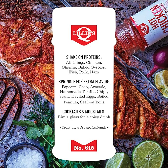 Lillie’s Q - Nashville Hot Chicken Seasoning, Fried Chicken Spice for Batter, Flavorful and Fiery Rub Perfect for Any Meat or Vegetable (5.7 oz)