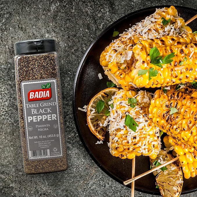 Badia Black Pepper Table Grind, 16 oz - Premium Seasoning for Cooking & Freshly Ground Flavor