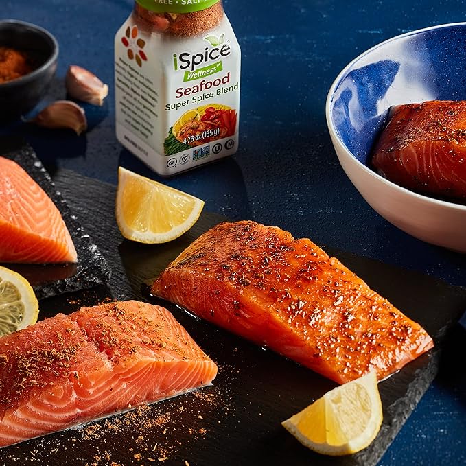 iSpice - Salt-Free | Sugar free | 100% Fat Free Pure Wellness Seafood Super Spice Blend | All Natural | Ready to use as is | No preparation is necessary