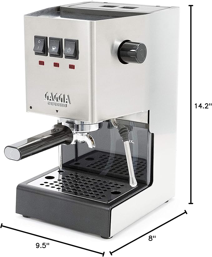 Gaggia RI9380/46 Classic Evo Pro Espresso Machine, Brushed Stainless Steel