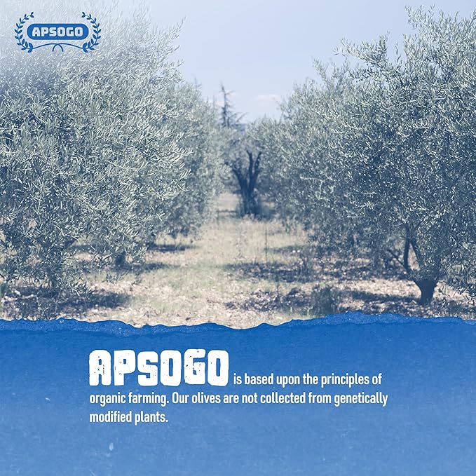 Apsogo Organic Extra Virgin Olive Oil - USDA Organic Greek EVOO from Crete - High Polyphenols 250+ mg/kg - Cold Pressed, Early Harvest, Rich & Fruity Flavor - 16.9 fl oz (500ml)