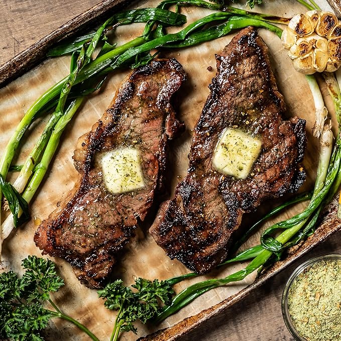 Fire & Smoke Society Onion Butter All Purpose Seasoning | BBQ Rubs for Smoking and Grilling | Steak, Grilled Chicken, Pork, Burgers | Onions, Green Herbs, White Pepper | XL 12.6 oz