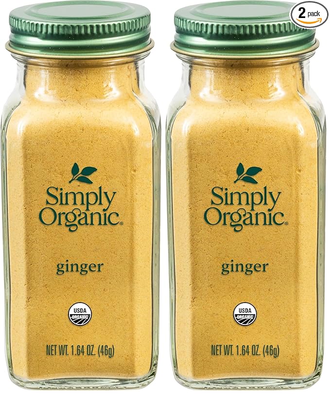 Simply Organic Ground Ginger Root, 1.64 Ounce, Non ETO, Non Irradiated, Non GMO, Complements Both Sweet & Savory Dishes (Pack of 2)