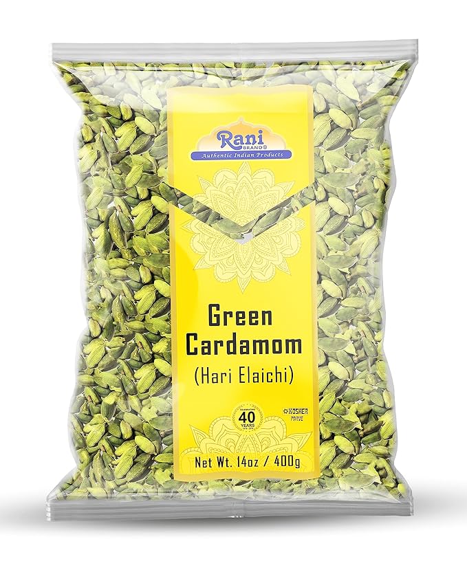 Rani Green Cardamom Pods Spice (Hari Elachi) 14oz (400g) ~ All Natural | Vegan | Gluten Friendly | NON-GMO | Product of India