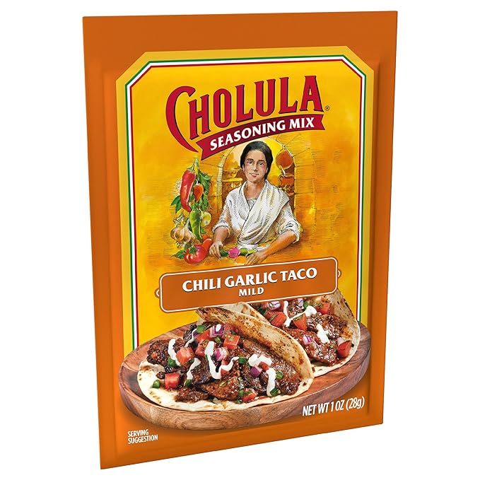 Cholula Chili Garlic Taco Seasoning Mix, 1 oz (Pack of 12)