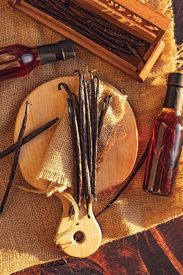 25 Organic Madagascar Vanilla Beans. Whole Grade A Vanilla Pods for Vanilla Extract and Baking