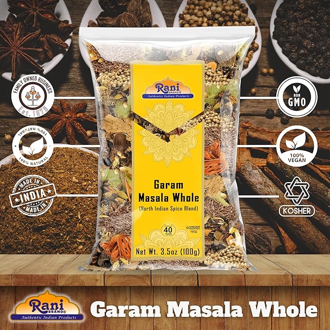 Rani Garam Masala Indian 11 Whole Spices Blend 3.5oz (100g) ~ All Natural, Salt-Free | Vegan | No Colors | Gluten Friendly | NON-GMO | Indian Origin