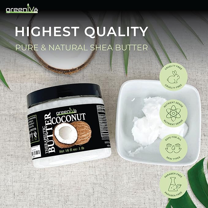 GreenIVe - 100% Pure Virgin Raw Coconut Oil - Organic - Pure - Virgin - Exclusively on Amazon (16 Ounce)