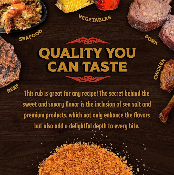 Big Poppa’s Sweet Money BBQ Rub — Award Winning Pork BBQ Rub — Gluten-Free Spice Mix — Dry Rubs for Smoking and Grilling with Granulated Honey (5Lb Bag)