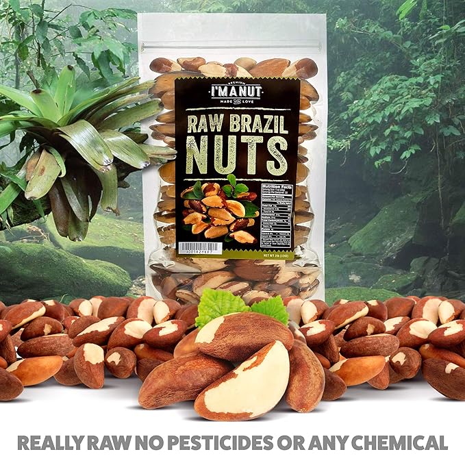 I’m A Nut Brazil Nuts, Raw, 16 oz (1 lb) | Distinct and Superior to Natrual | No PPO | Non GMO | Batch Tested Gluten & Peanut Free | Vegan and Keto Friendly | Fresh and Reasealable bag