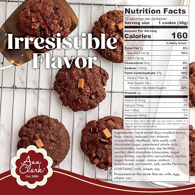 Ann Clark Premium Double Chocolate Chunk Cookie Mix