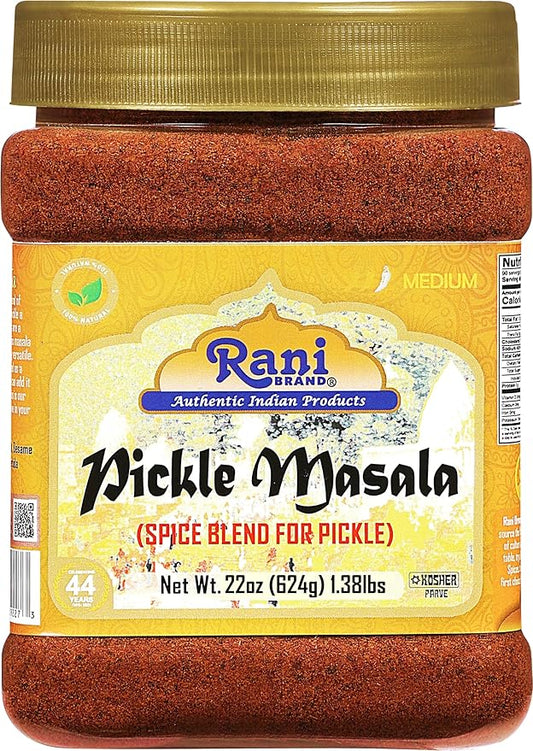 Rani Pickle (Achar) Masala Indian Spice Blend 22oz (1.375lbs) 624g PET Jar ~ Vegan | Gluten Friendly | NON-GMO | Kosher | No colors | Indian Origin