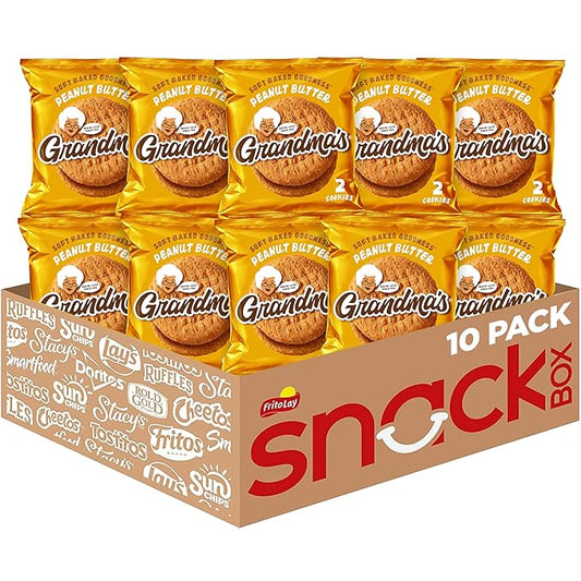 Grandma's Cookies, Peanut Butter, 2.5 Ounce (Pack of 10)