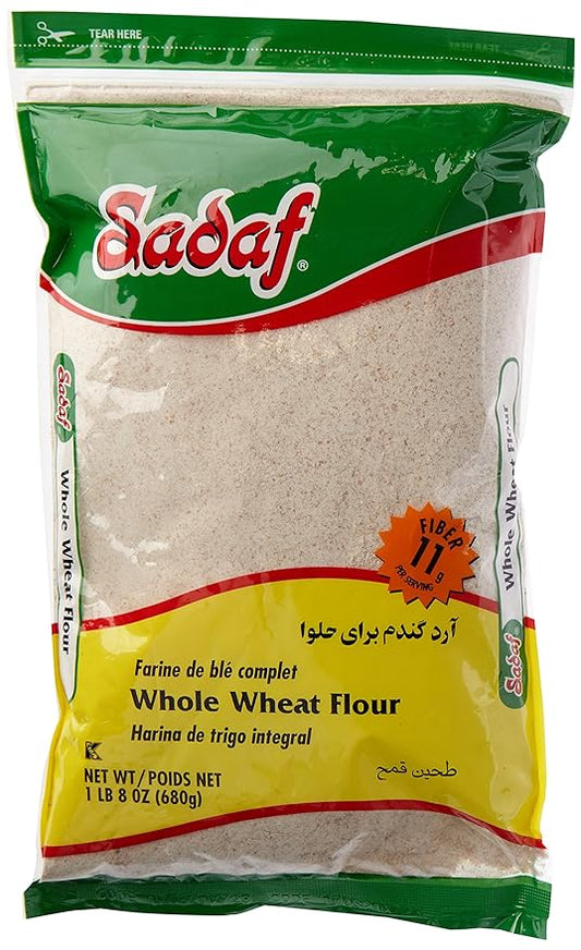 Sadaf Wheat Flour - Flour Wheat for Cooking or Baking - Desserts and Appetizers - Kosher - 24 Oz Bag