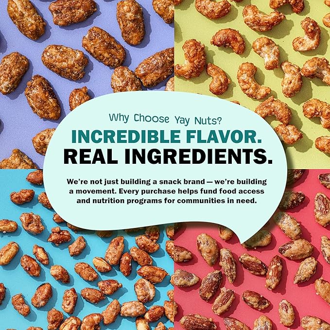 YAY NUTS Butter Toffee Peanuts ??Sweet & Salty Crunchy Roasted Peanuts Coated in Caramelized Butter Toffee - All-Natural, Made in USA ??Guilt-Free Treats for On-the-Go Snacking - 12-Pack of 2oz Bags