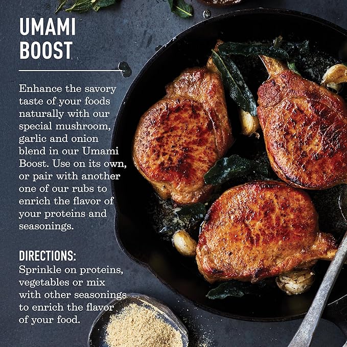 Lillie?™s Q - Umami Boost Seasoning, Umami Seasoning for Cooking, Mushroom, Garlic & Onion Spices, Perfect for Enriching Any Dish (6 oz)