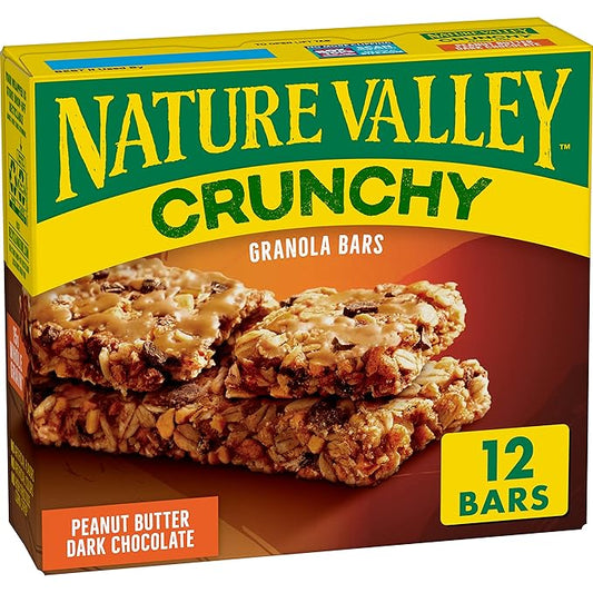 Nature Valley Crunchy Granola Bars, Peanut Butter Dark Chocolate, 12 Bars, 8.94 OZ