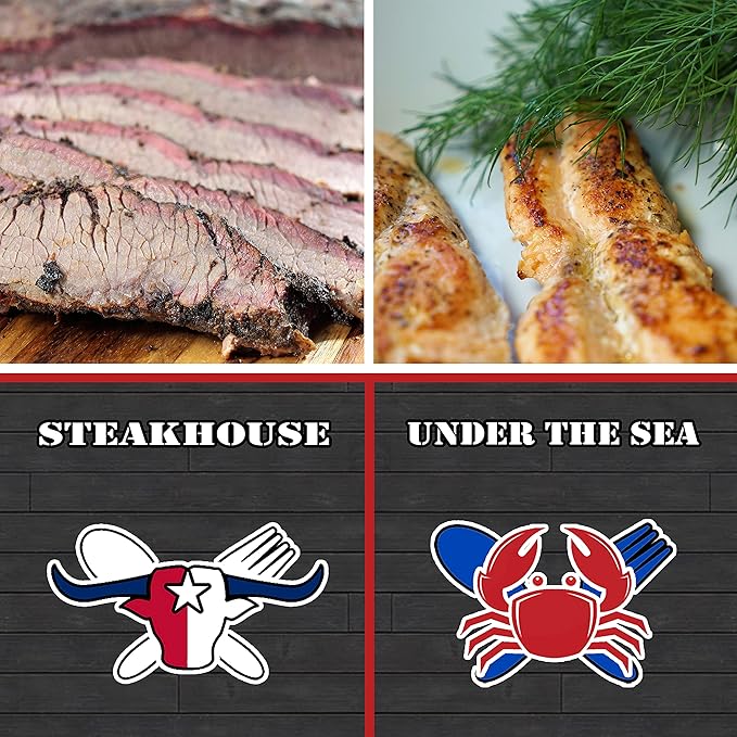 THE TAILGATE FOODIE Rare Pitmaster Gourmet Seasonings | 8 pc Grill Essentials Gift Set | 6 Secret Competition BBQ Spice Blends for Ribs, Pork, Brisket, Chicken, Fish, Steak *Great Christmas Gift*